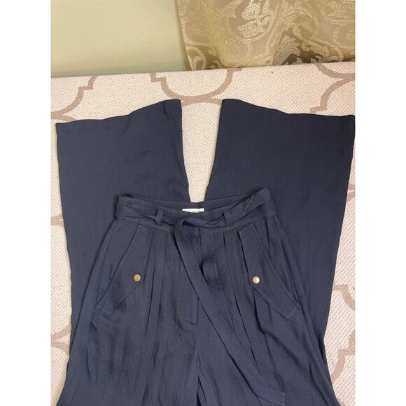 Ulla Johnson Alandra Pants Raven Black High Waisted Pockets Crepe,size 2,MSRP425 - Picture 14 of 16